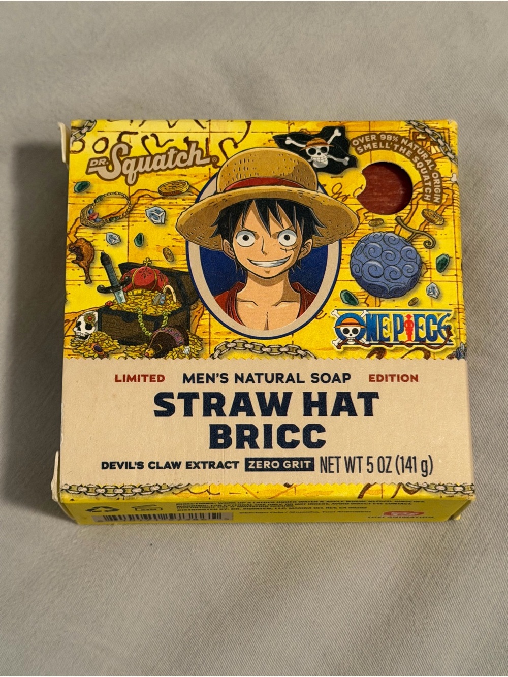 New Sealed Dr Squatch Straw Hat Bricc Limited Edition Bar Soap One Piece Luffy